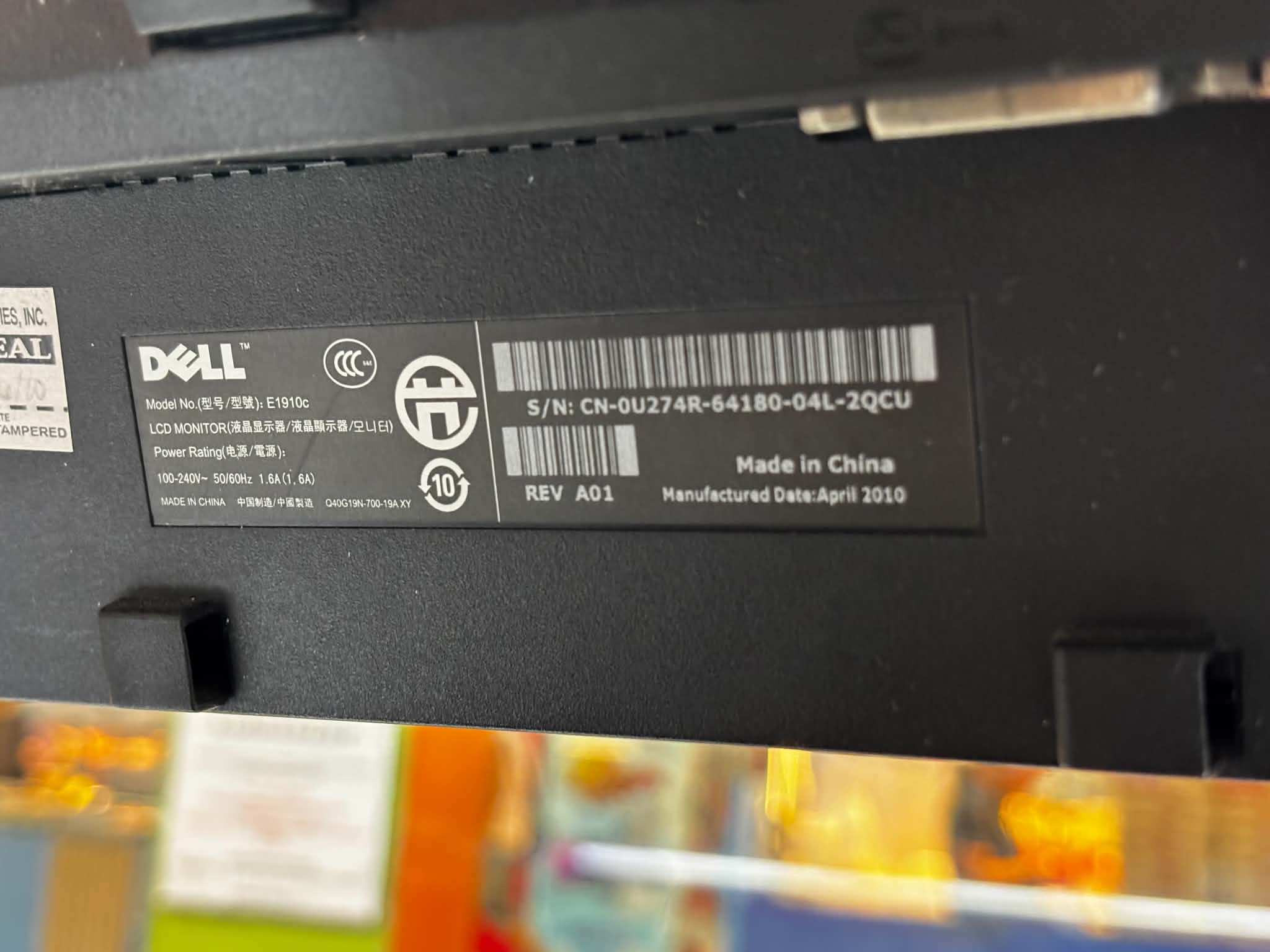 Dell Widescreen LCD Monitor 19”